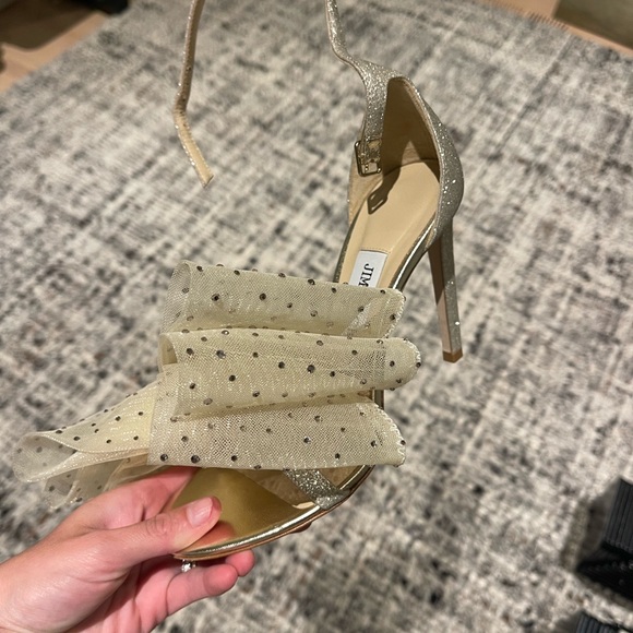 Jimmy Choo Aveline 100 Bow Sandals - Picture 7 of 12